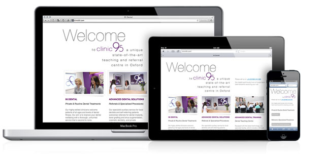 Clinic 95 responsive website screenshot